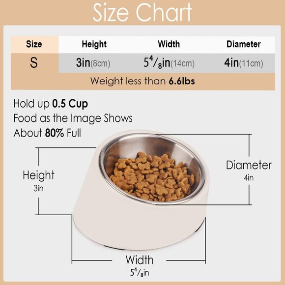 Pink Slanted Dog Bowl, Non-Skid & Non-Spill, Small - Picture 9 of 9